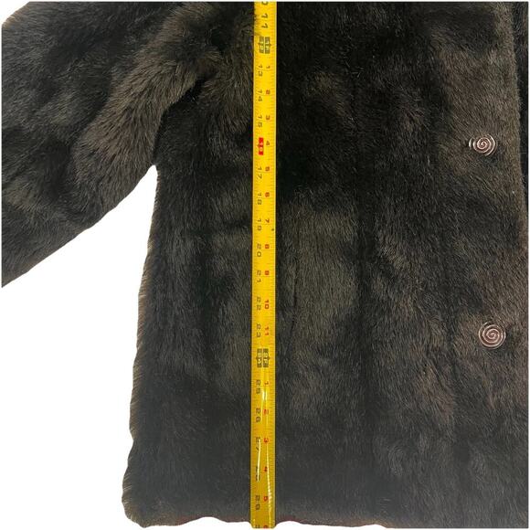 Vintage Made In USA Faux Fur Brown/Black Coat Women’s M/L - Picture 7 of 8
